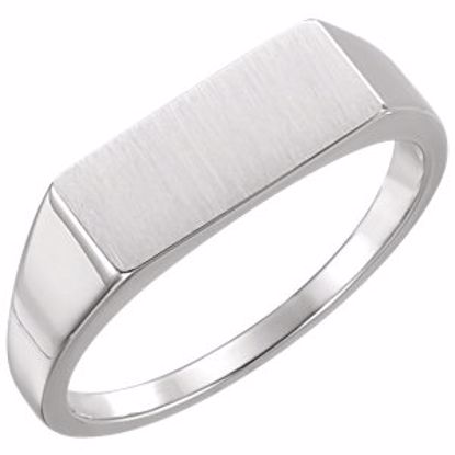 9824:104:P Platinum Men's Rectangle Signet Ring