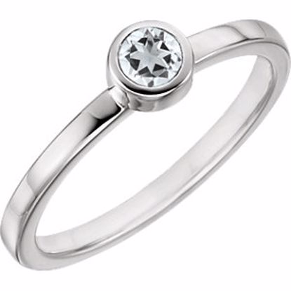 71806:6003:P Sterling Silver Imitation Diamond Bezel Ring