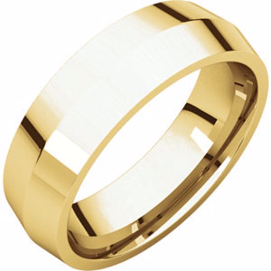 KER8.5:103:P 10kt Yellow 6mm Knife Edge Comfort Fit Band