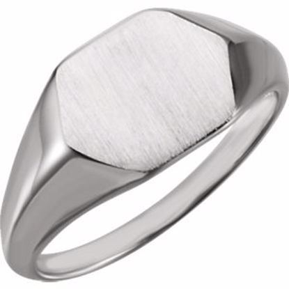 51554:101:P 14kt White Signet Ring