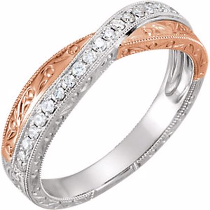 652025:100:P 14kt Rose & White 1/5 CTW Diamond Anniversary Band