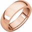 IRH7.5:100:P 14kt Rose 6 mm Heavy comfort Fit Band