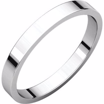 F8:101:P Sterling Silver 2.5mm Flat Band