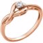 652040:60001:P 14kt Rose .04 CTW Diamond Ring