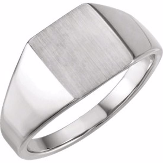 9828:103:P Platinum Signet Ring