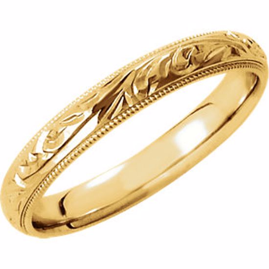 51099:118:P 14kt Yellow 3mm Comfort-Fit Band Size 5.5