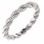 254:1943:P 10kt White 3mm Twisted Rope Band Size 8.5