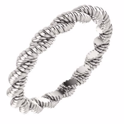 254:1944:P 10kt Yellow 3mm Twisted Rope Band Size 8.5