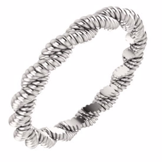 254:1944:P 10kt Yellow 3mm Twisted Rope Band Size 8.5