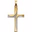 86344:60000:P Two-Tone Cross Pendant