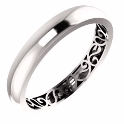 51565:311:P 14kt Rose 4mm Paisley Design Band Size 11