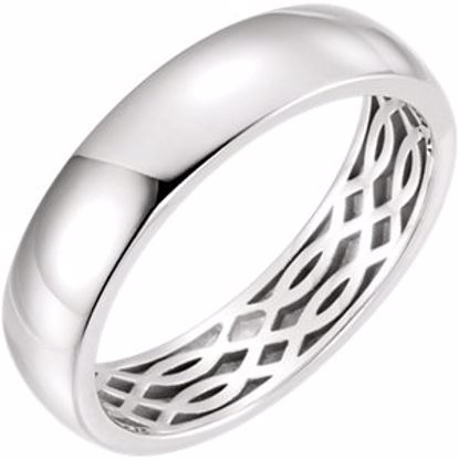 51564:811:P Platinum 6mm Lattice Design Band Size 11