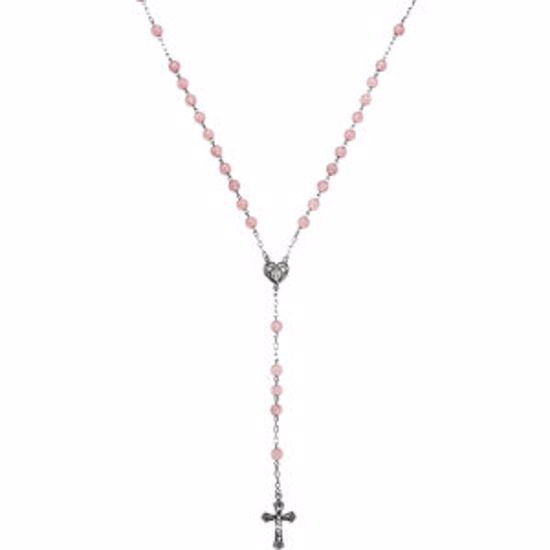86351:60000:P Rose Quartz Bead Rosary 