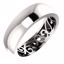 51565:507:P 14kt White 6mm Paisley Design Band Size 7