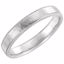 51533:307:P 14kt White Flat Milgrain Comfort Fit Satin & Hammer Finish 4mm Band Size 7 