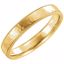 51533:411:P 14kt Yellow Flat Milgrain Comfort Fit Satin & Hammer Finish 4mm Band Size 11 