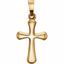 86342:60000:P 14kt Yellow 23x11mm Cross Pendant 