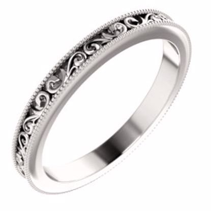 51581:106:P 14kt White 2.5mm Band Size 6