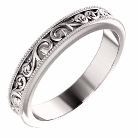 51581:807:P Platinum 4mm Band Size 7