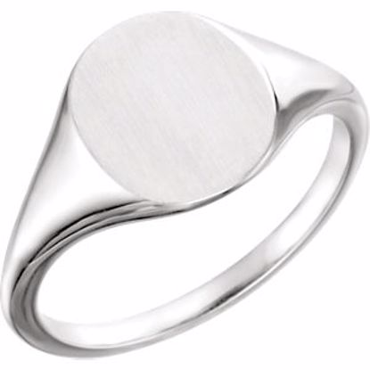 51552:105:P Continuum Sterling Silver 11x9mm Signet Ring