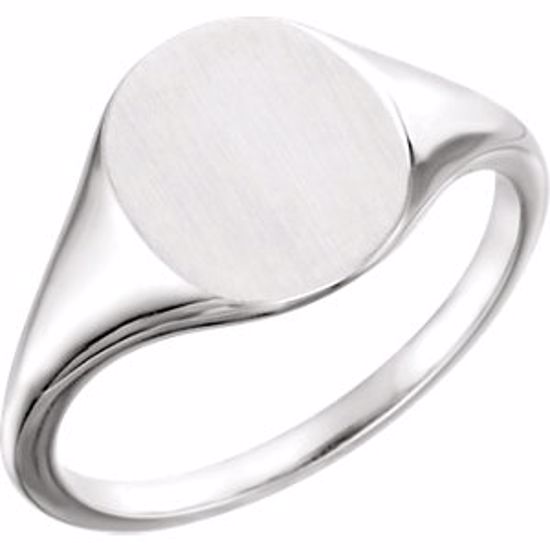 51552:105:P Continuum Sterling Silver 11x9mm Signet Ring