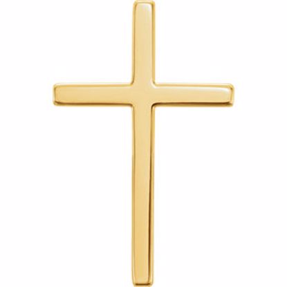 R41188:1006:P 10kt Yellow 17.75x11.25 Cross Pendant