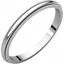 MG5.5:150737:P 18kt White 2mm Milgrain Band