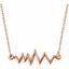 652133:60002:P 14kt Rose Heartbeat 16-18" Necklace 
