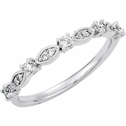 122905:600:P .08 CTW Diamond Milgrain Anniversary Band