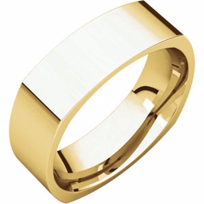SQR13:519:P 10kt Yellow 6mm Square Comfort Fit Band