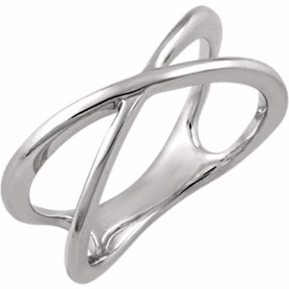 651825:103:P Platinum Criss-Cross Ring