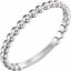 51608:1006:P Sterling Silver 2mm Stackable Bead Ring