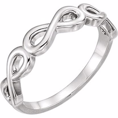 51618:101:P 14kt White Stackable Infinity Ring