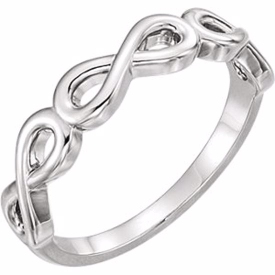 51618:104:P Platinum Stackable Infinity Ring