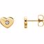 86336:601:P 14kt Yellow .06 CTW Diamond Heart Earrings