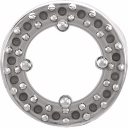 85916:1022:P 10kt White Halo-Style Pendant Mounting for 3.9mm Center