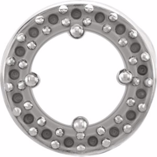 85916:1022:P 10kt White Halo-Style Pendant Mounting for 3.9mm Center