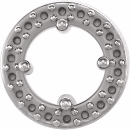85916:1025:P 10kt White Halo-Style Pendant Mounting for 4.2mm Center