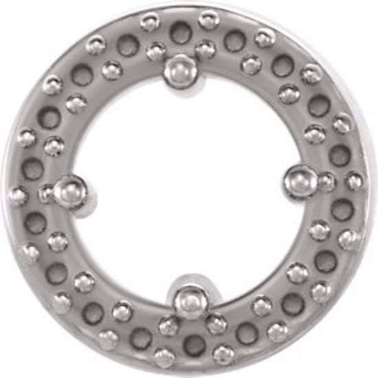 85916:1025:P 10kt White Halo-Style Pendant Mounting for 4.2mm Center