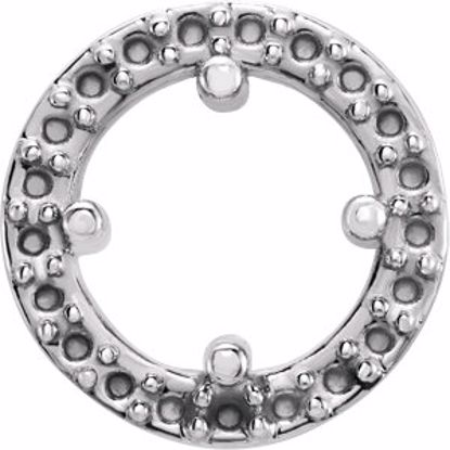 85916:1028:P 10kt White Halo-Style Pendant Mounting for 4.9mm Center