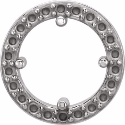 85916:1031:P 10kt White Halo-Style Pendant Mounting for 5.8mm Center