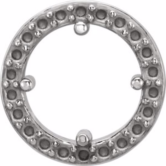 85916:1031:P 10kt White Halo-Style Pendant Mounting for 5.8mm Center