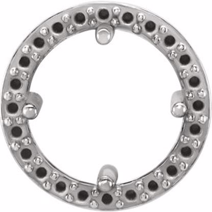 85916:1034:P 10kt White Halo-Style Pendant Mounting for 6.5mm Center