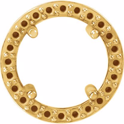 85916:1035:P 10kt Yellow Halo-Style Pendant Mounting for 6.5mm Center