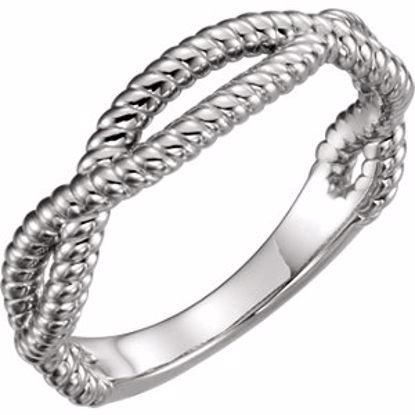 51572:105:P Sterling Silver Rope Ring