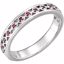 71831:604:P Sterling Silver 1.3 mm Ruby Stackable Ring