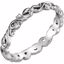 51579:408:P Platinum 3mm Sculptural Scroll Design Band Size 8