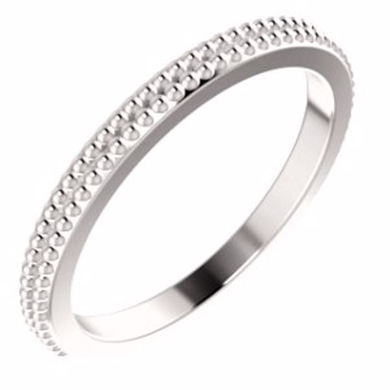 51604:104:P Platinum Stackable Bead Ring