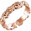 51579:7065:P 14kt Rose 5mm Sculptural Scroll Design Band Size 6.5