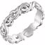 51579:8055:P Platinum 5mm Sculptural Scroll Design Band Size 5.5
